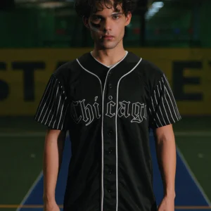 black chicago baseball jersey unisex
