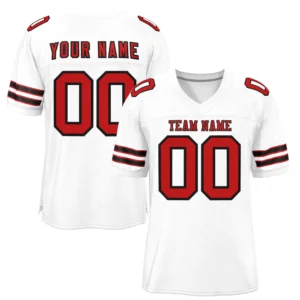 custom white classic style mesh authentic football jersey art 109 (copy)