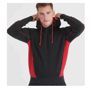 contrast pullover hoodie men art 501